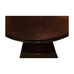 Table - pedestal table, Napoleon Campaign model, in sheet metal and top …